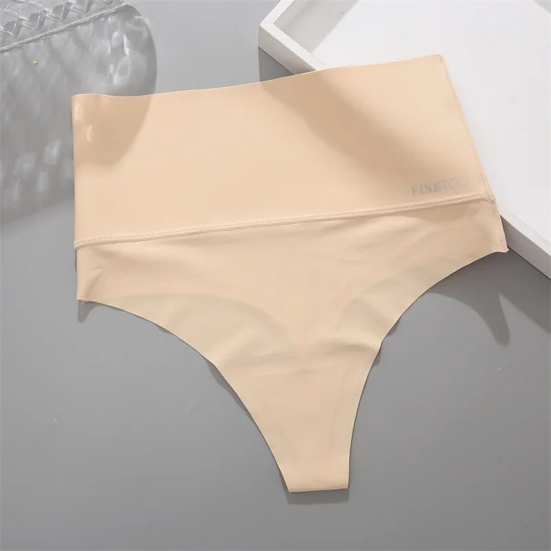 High Waist Seamless Thong — Smooth Sculpting G-String Panties