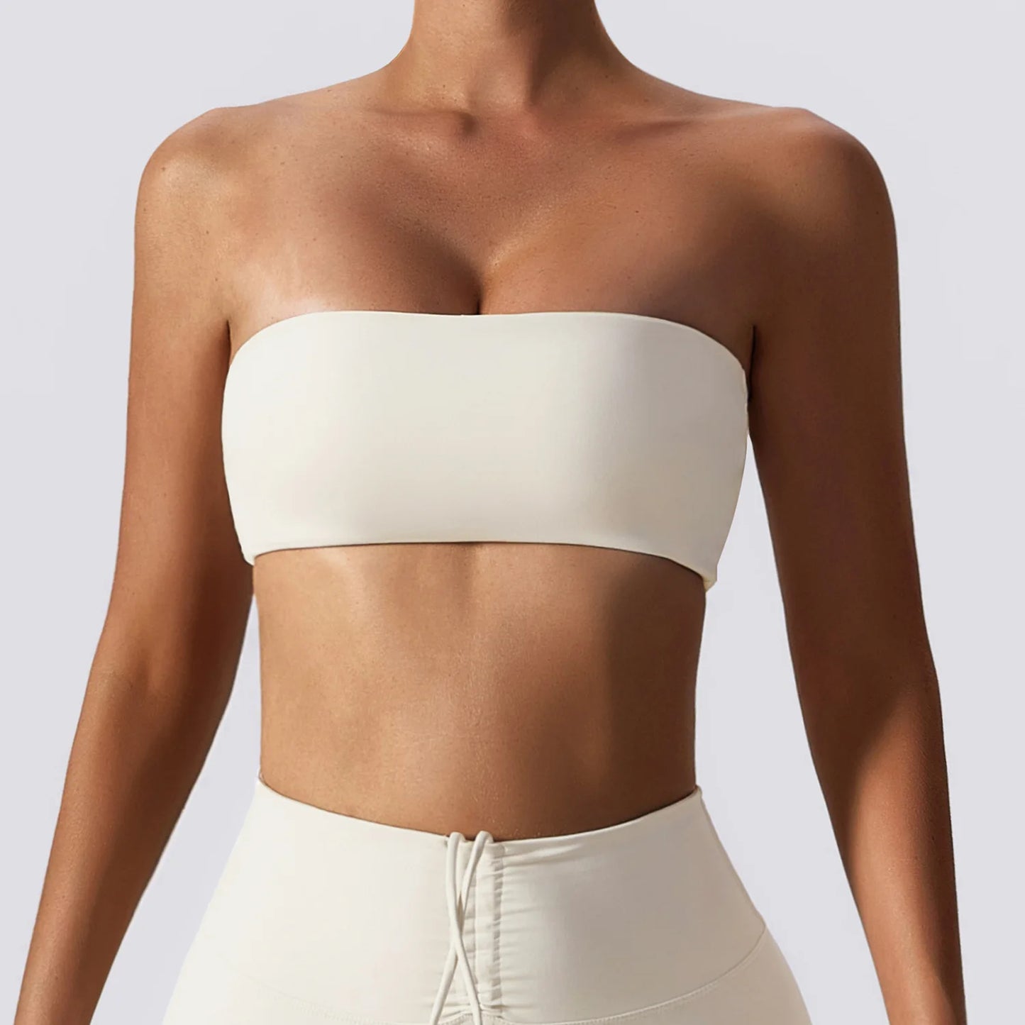 Strapless Sports Bra – Quick-Dry Tube Top Chest Wrap for Yoga, Gym & Fitness
