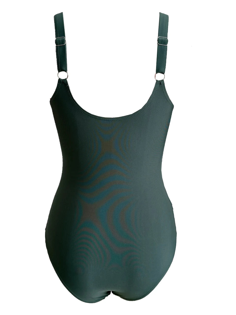 Ruched One-Piece Swimsuit for Women – Solid Color Bodysuit | Adjustable Straps | S–XXL