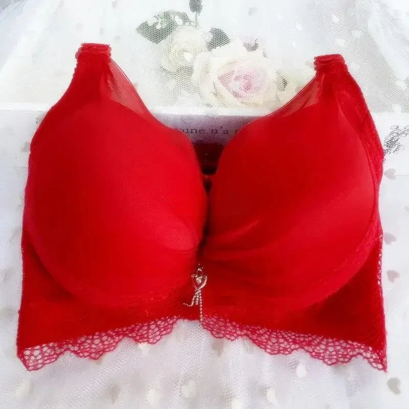 Women's 12CM Thick Padded Push Up Bra | Wide Side Wings No-Spill Wireless Bra for Small Chest (34–40)