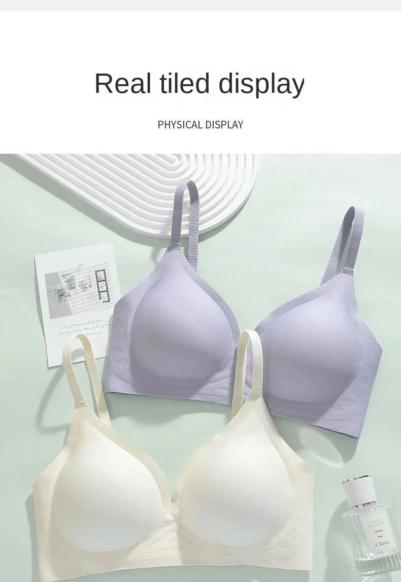 Women's Thickened Push Up Bra for Small Chest | Wireless Seamless Invisible Lift Bra (32–38, A–B Cup)