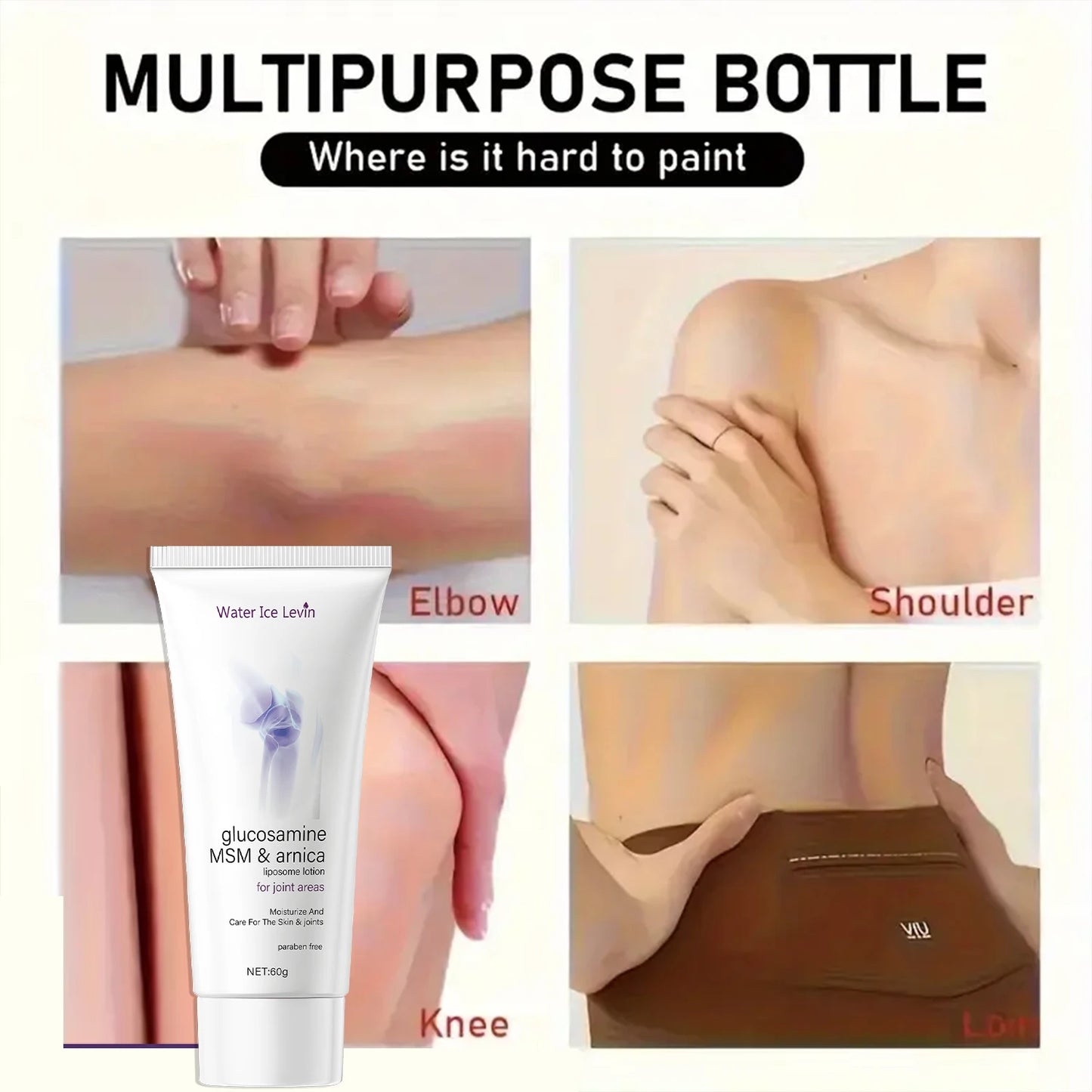 Glucosamine MSM & Arnica Joint Cream Liposome Lotion - Moisturizes, Nourishes & Protects Skin & Joints, Paraben-Free Formula.