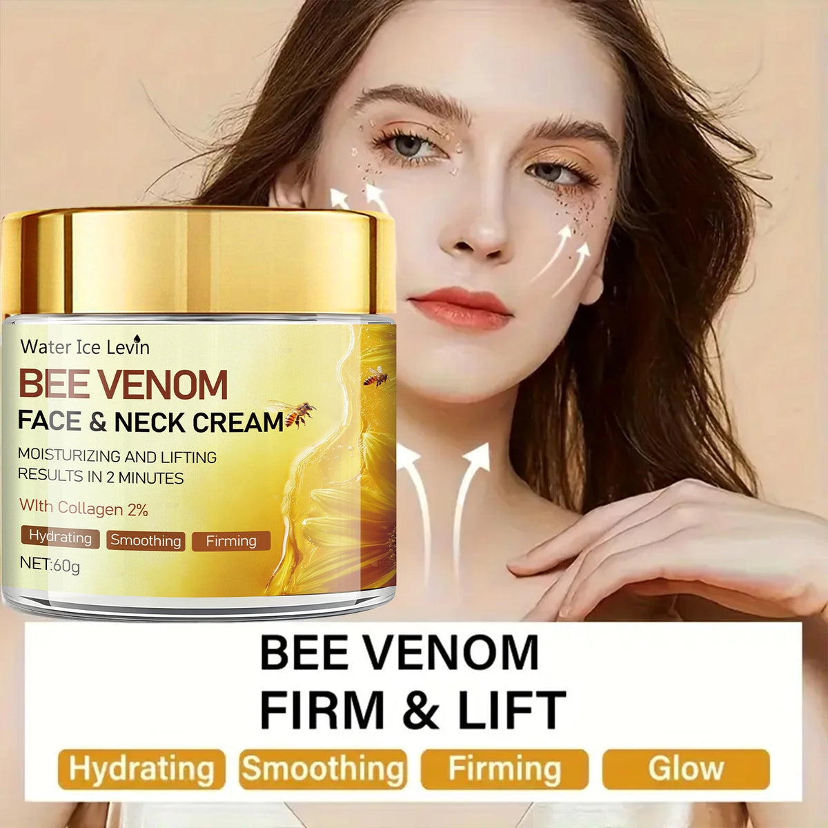 Water Ice Levin Bee Venom Face & Neck Cream – Anti-Aging Moisturizer, 60g