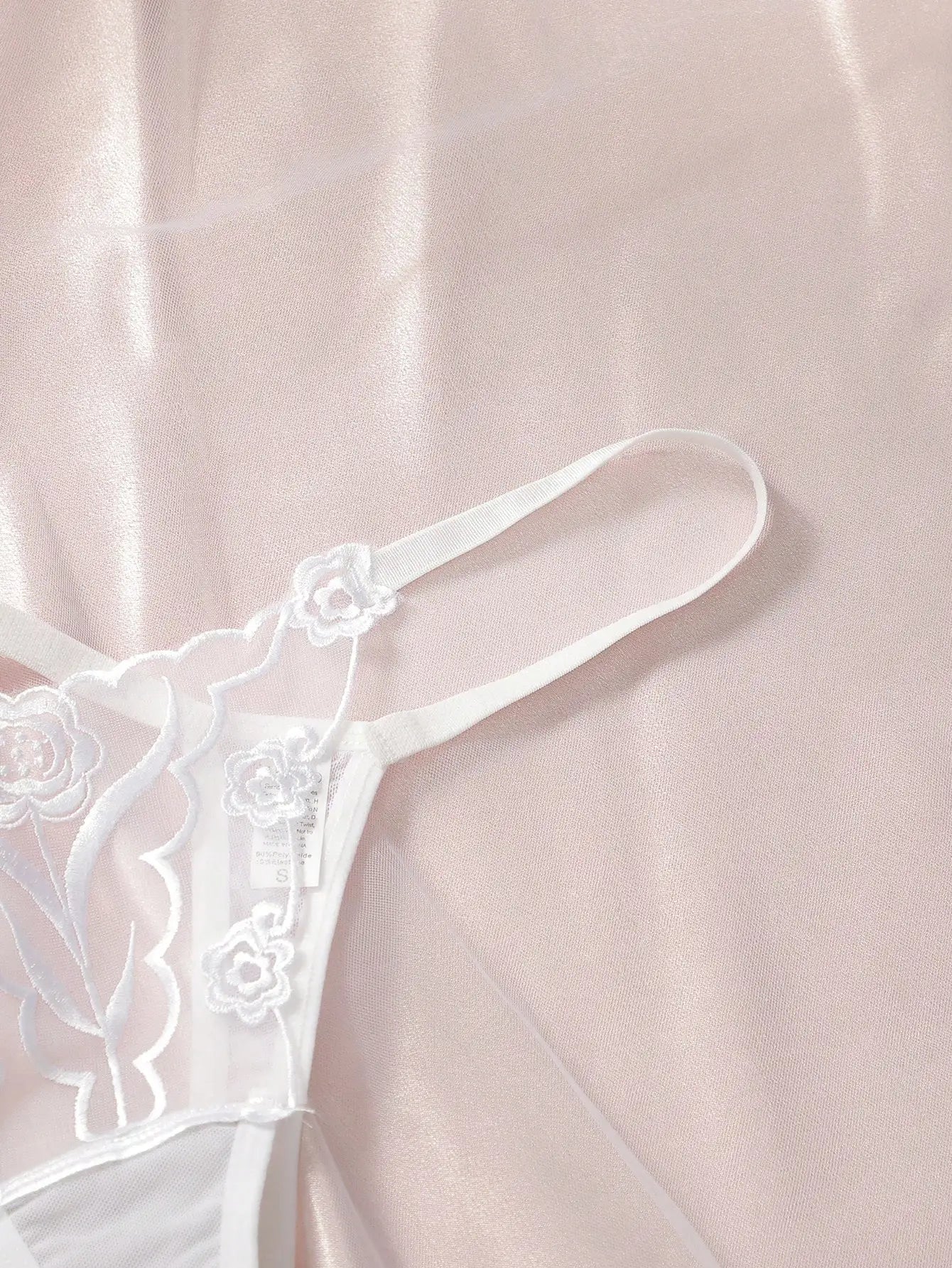 2-Pack Embroidered Rose Thong Set — Sheer Mesh G-String | Women's Sexy Lingerie