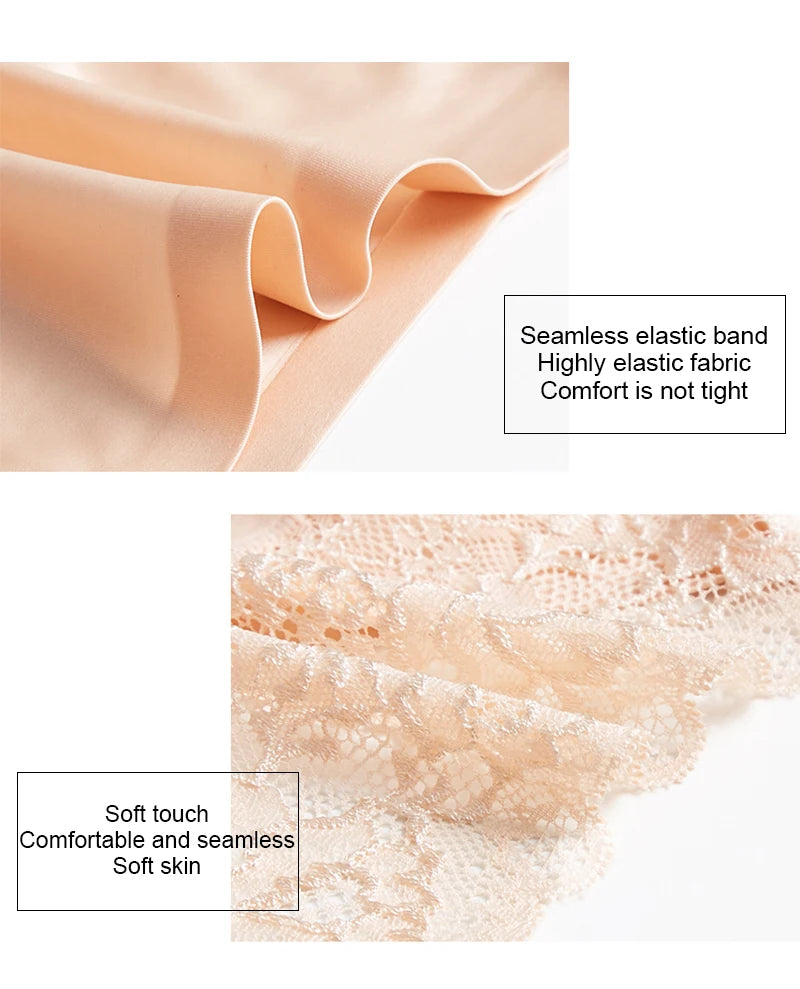 3-Pack Lace Panties Set – Soft, Stretchy Low-Rise Briefs for Women | M–4XL