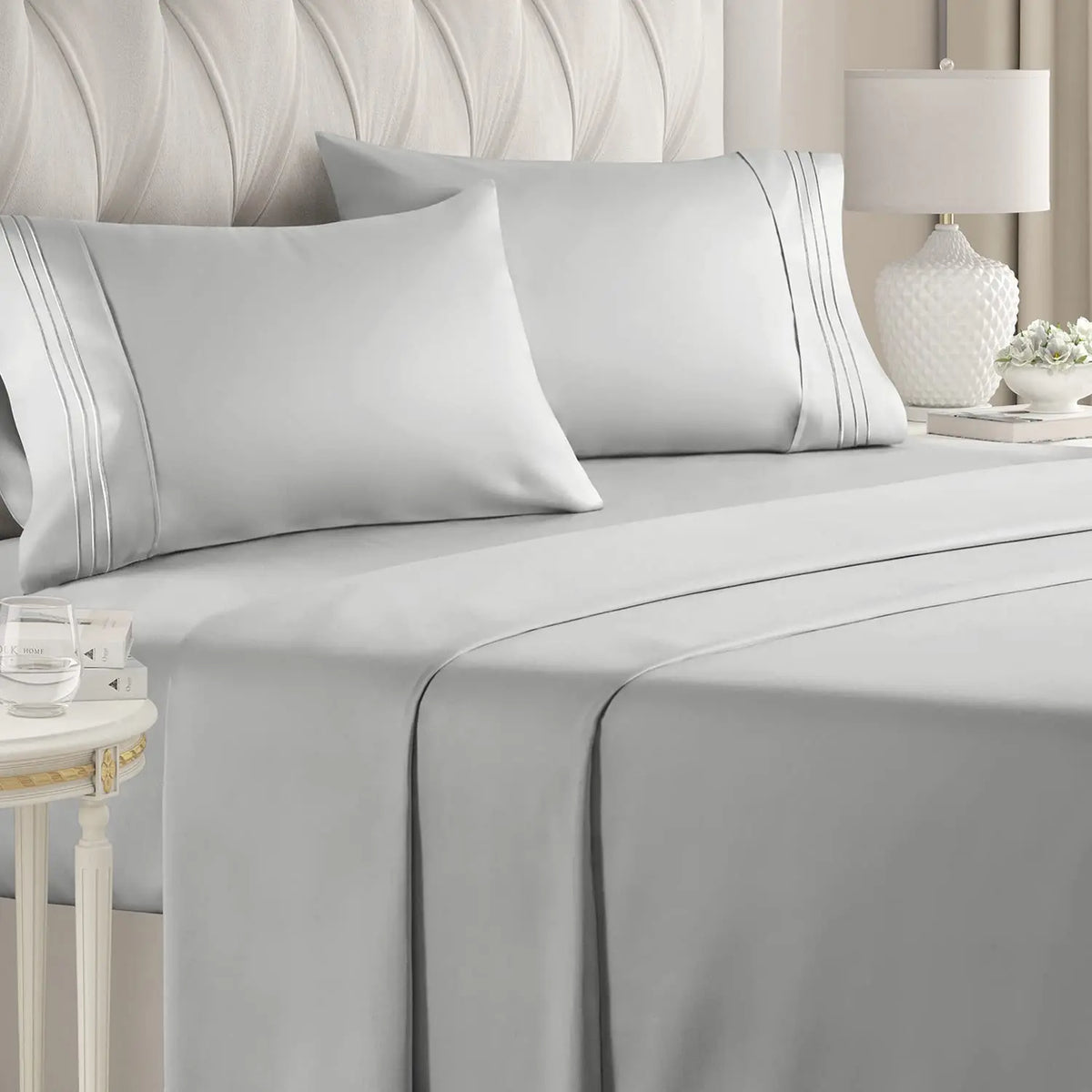 4-Piece Brushed Microfiber Bed Sheet Set with Deep Pockets