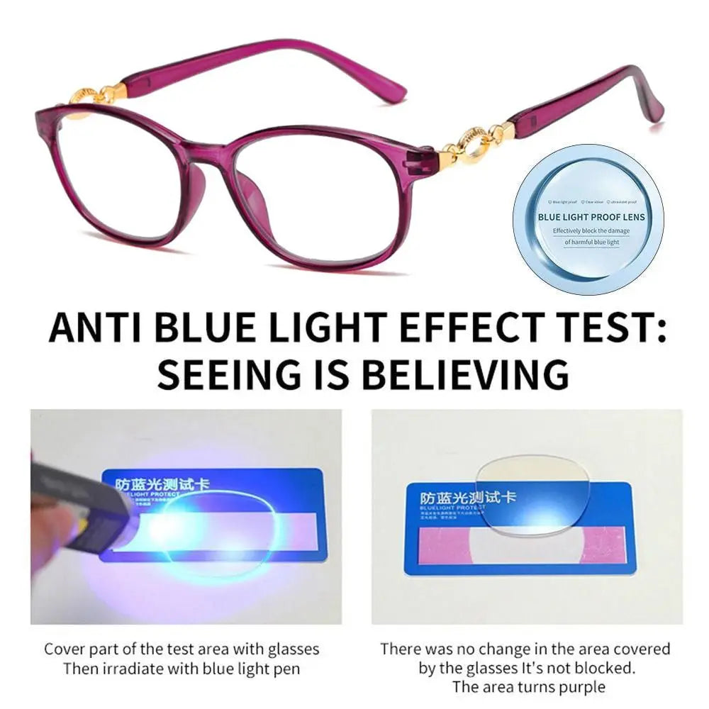 Oval Reading Glasses | Black, Red or Purple, +1.00 to +4.00