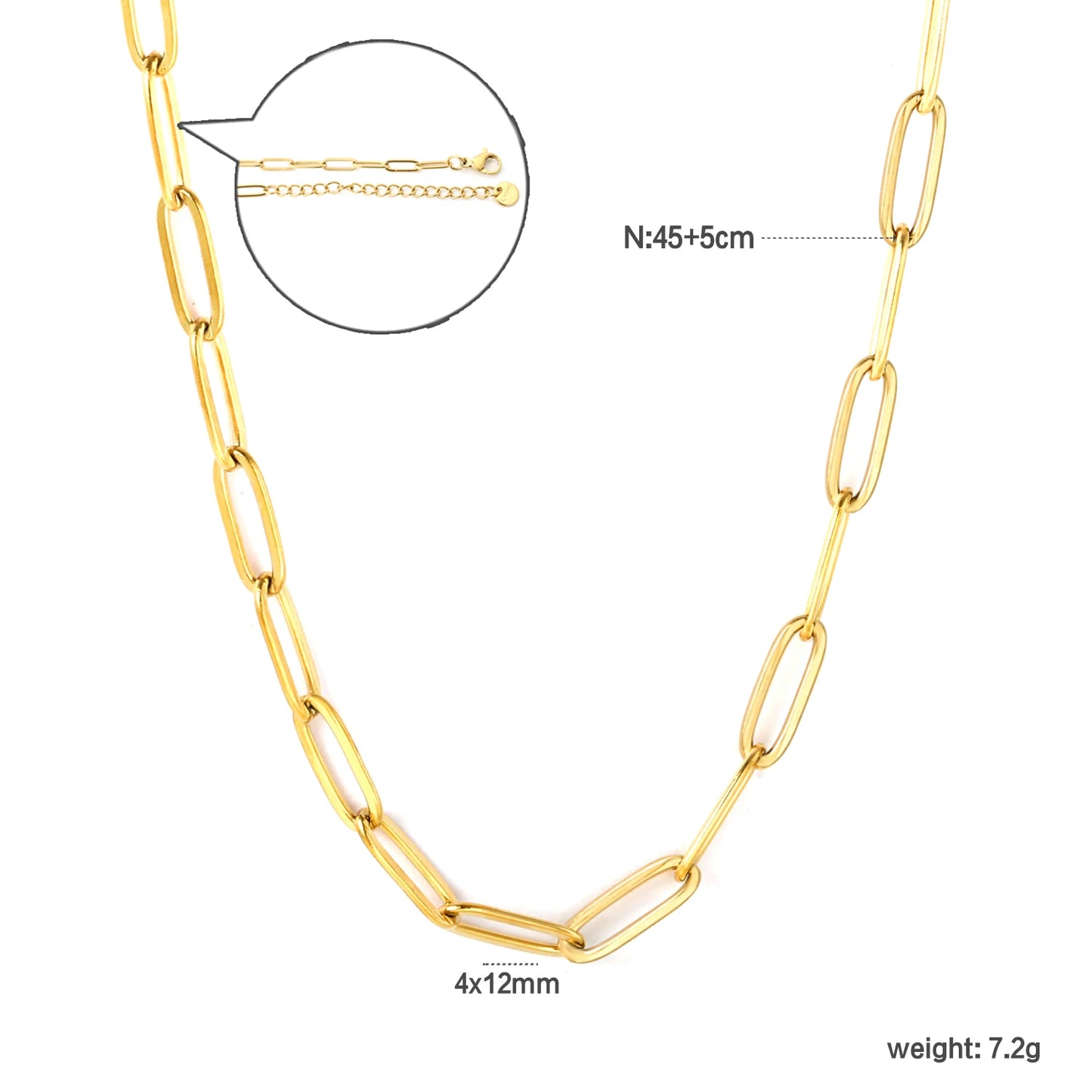 Colorful Rhinestone Chain Necklace – Multicolor Zirconia 18K Gold-Plated Stainless Steel Sweater Necklace for Women