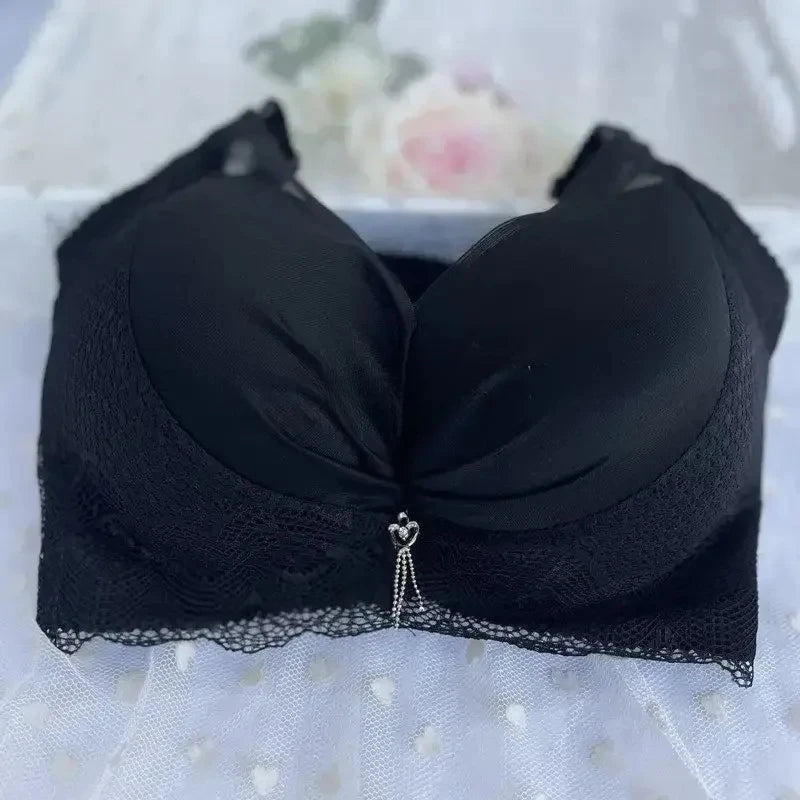 Women's 12CM Thick Padded Push Up Bra | Wide Side Wings No-Spill Wireless Bra for Small Chest (34–40)