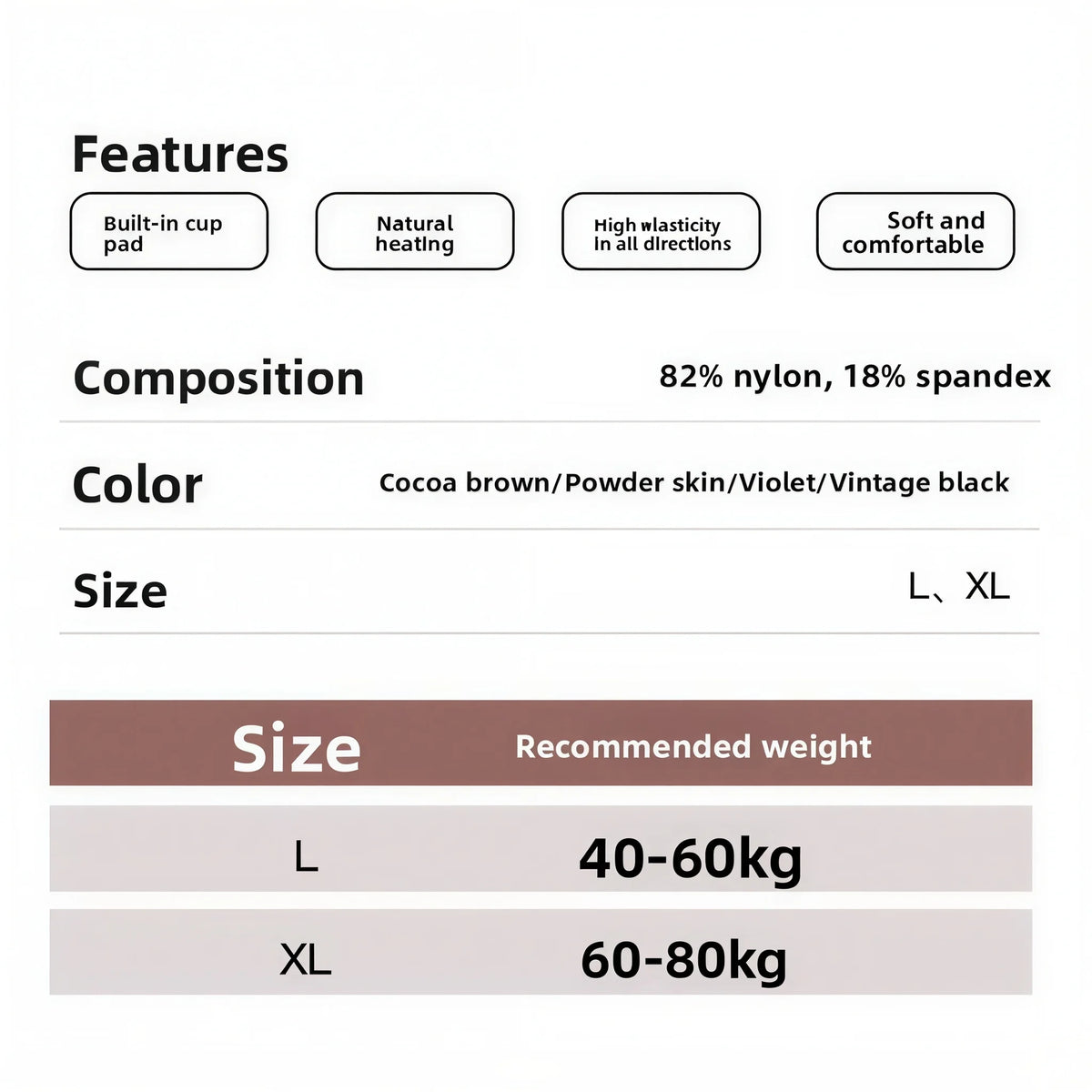 Thermal Underwear Set for Women – High-Elasticity Skin-Tight Warm Base Layer, Autumn/Winter (L–XL, 4 Colors)