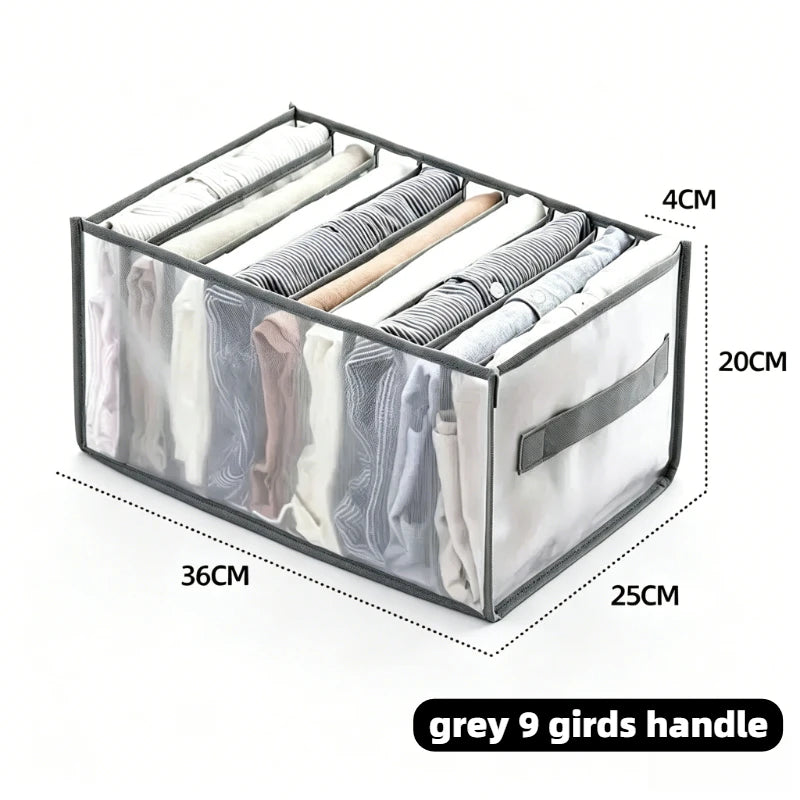 Clothes Organizer for Socks Home Separated Underwear Storage Box Bra Organizing Breathable Mesh Bag Foldable Laundry Basket