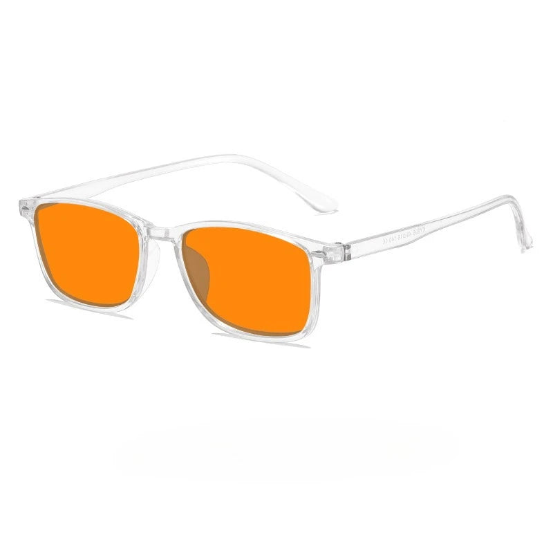 Rectangle Tinted Glasses | Orange & Red Lens Styles