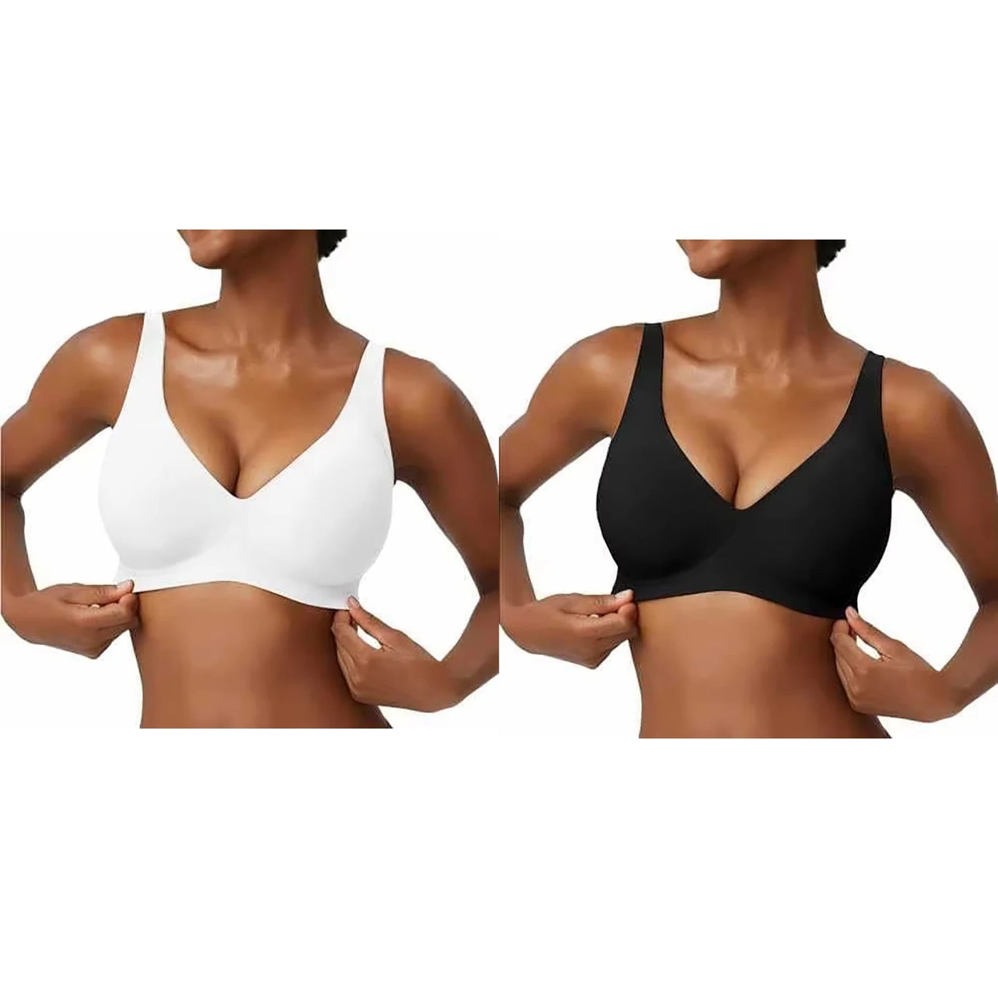 Women's Seamless Leopard Print Bra – Wire-Free Full Cup Push-Up | Breathable Everyday Bra