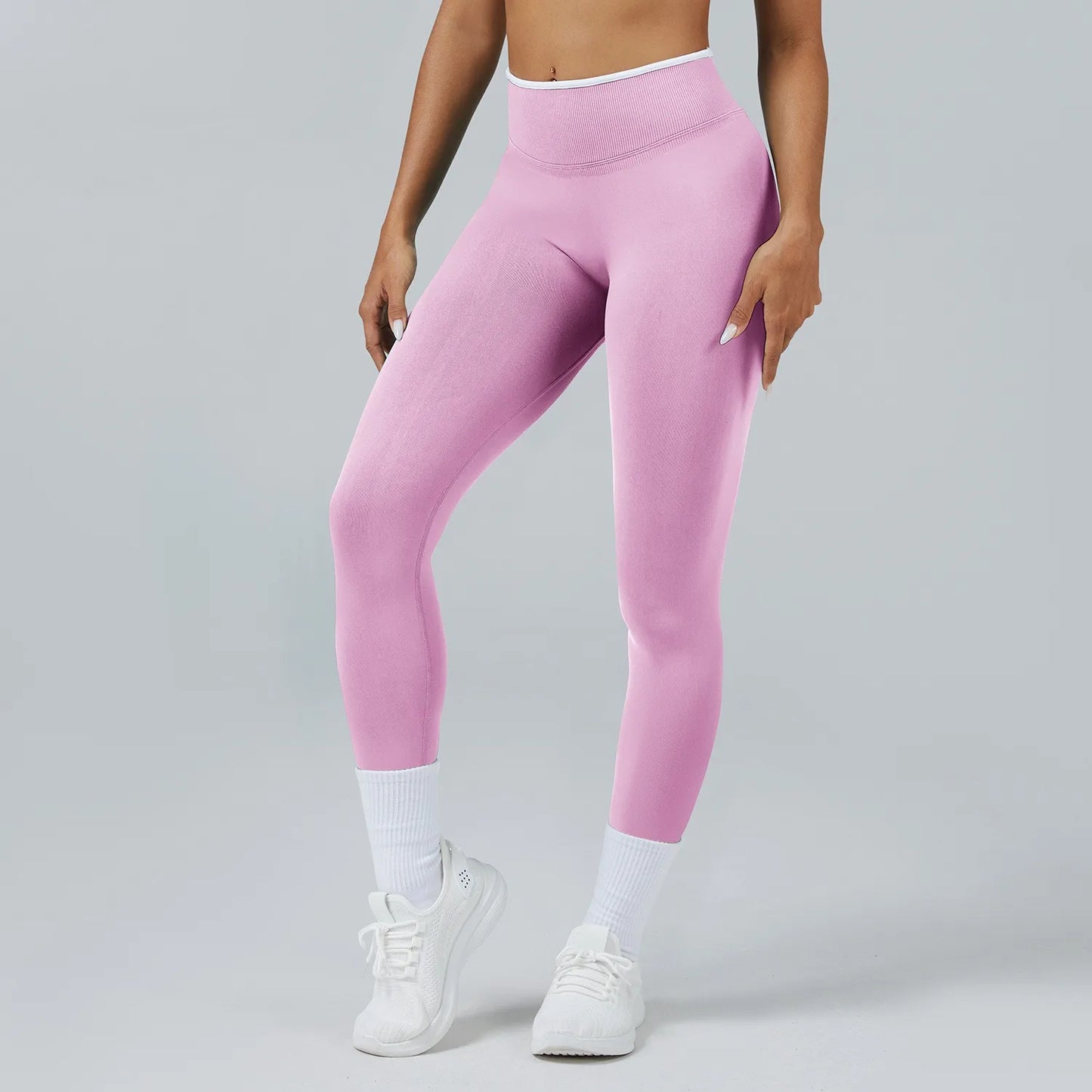 Women's Middle Waist Seamless Yoga Leggings Push-Up Sport Fitness Running Pants Hip Lift High Elastic Gym Leggings Sport Legging