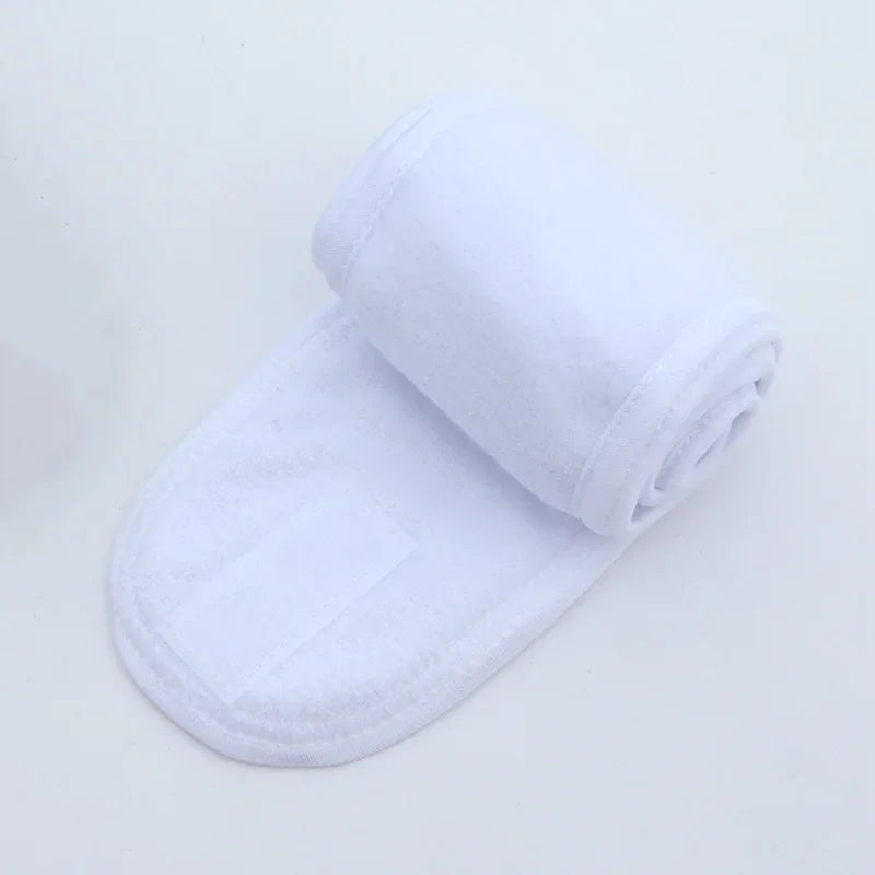 Women Spa Wide Hairband Adjustable Head Band Yoga Bath Shower Makeup Wash Face Cosmetic Headband Soft Toweling Hair Accessories