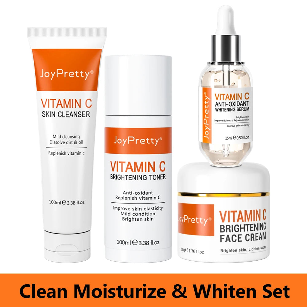 Vitamin C Brightening Skincare Set – Dark Spot Removal, Whitening & Deep Hydration