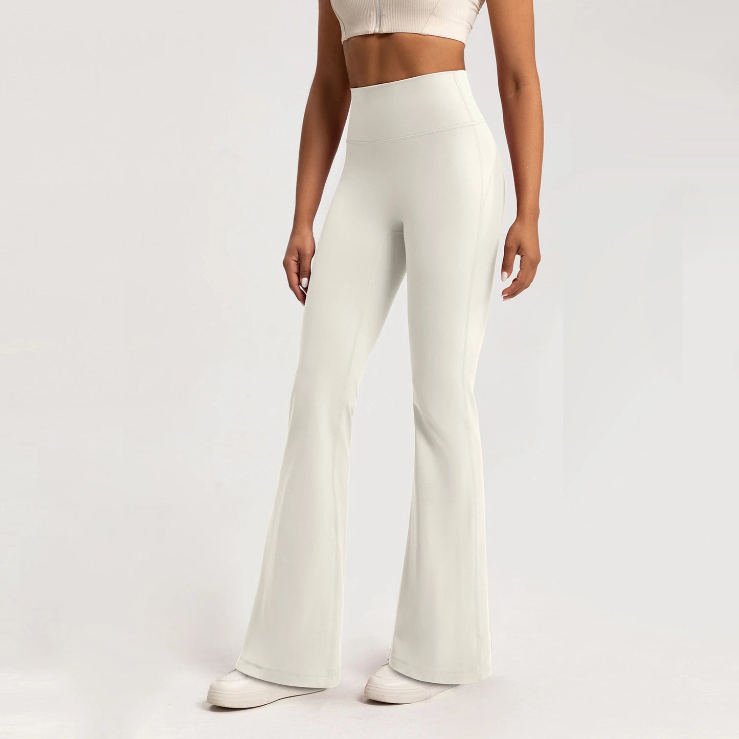 High-end Yoga Leggings Slim Yoga Pants High Waist Wide Leg Pants Bottoms Breathable Gym Casual Sports Bell Leggings Female