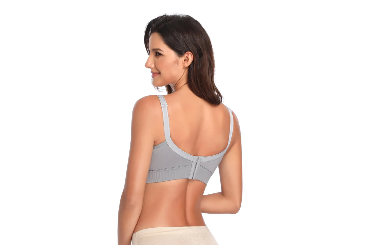 Plus Size Nursing Bra Front Closure, Breathable Wire-Free Seamless Maternity Breastfeeding Bras for Comfort Moms