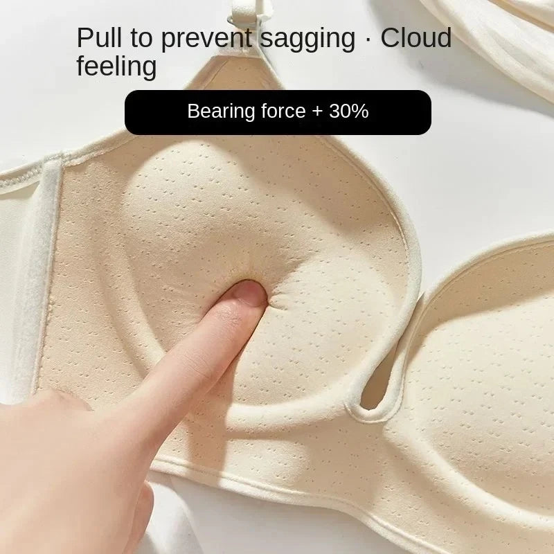 Women's 10CM Ultra Thick Push Up Bra for AA-A Cup | Seamless Invisible No-Mark Lingerie | Natural Lift & Cleavage Wire-Free Bra (32–38 / 70–85)