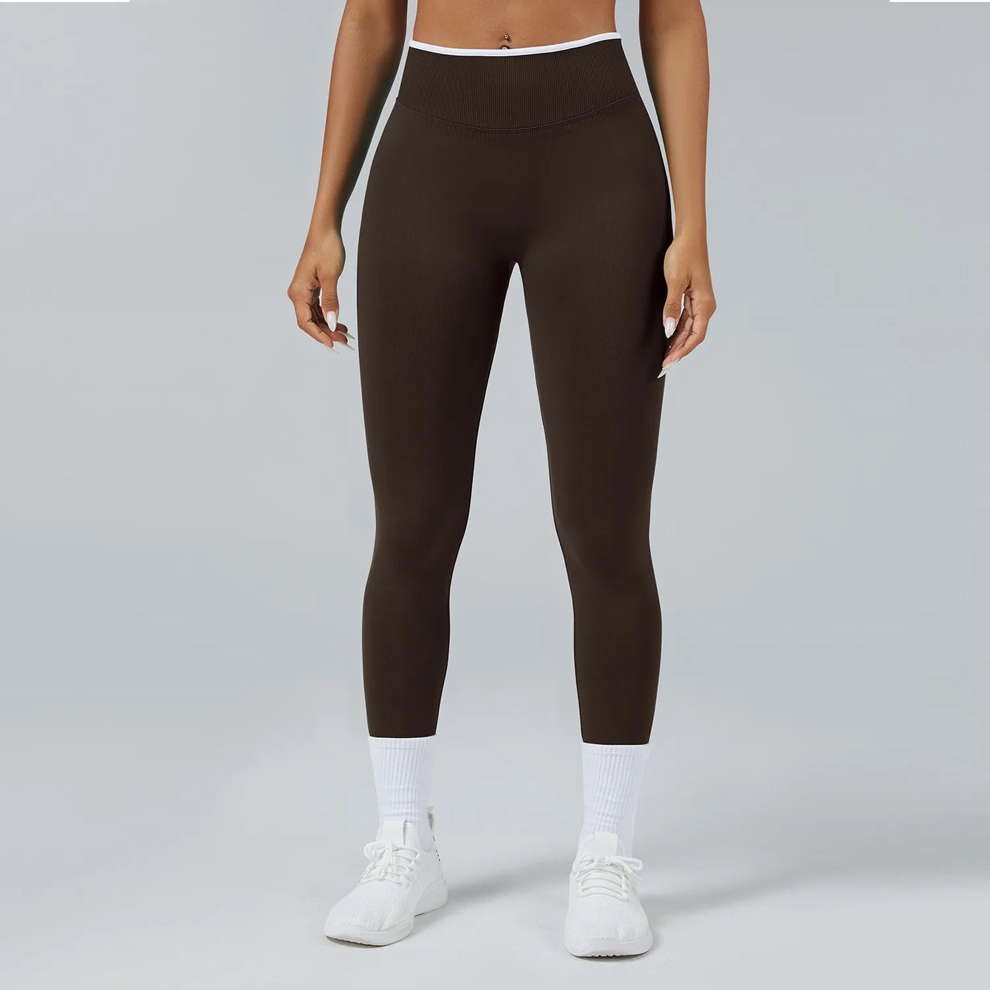 Women's Middle Waist Seamless Yoga Leggings Push-Up Sport Fitness Running Pants Hip Lift High Elastic Gym Leggings Sport Legging