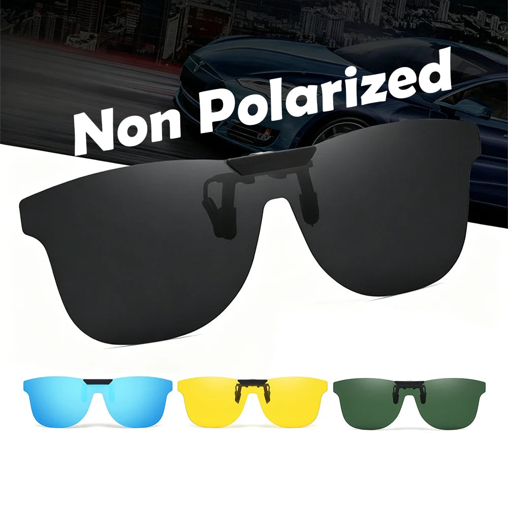 Square Flip-Up Clip-On Sunglasses | Color Options