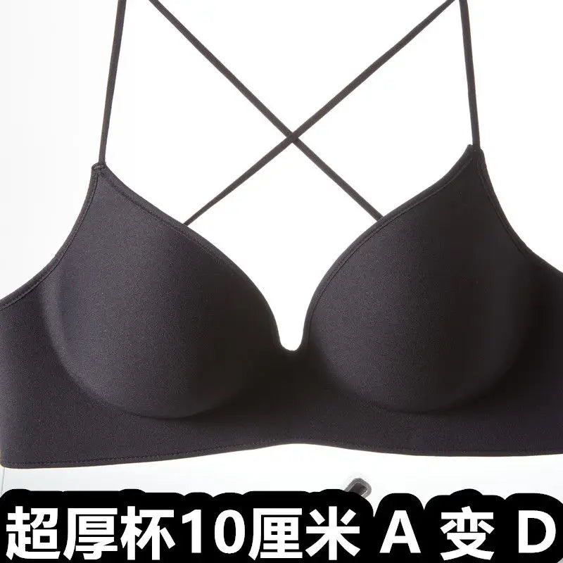 Women's Wireless Push Up Bra – Seamless No Side Fat, Invisible Back