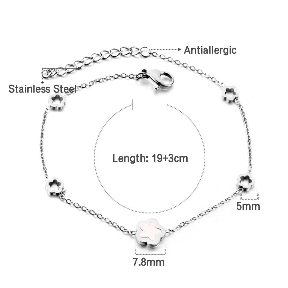 Evil Eye Bracelet – 18K Gold-Plated Stainless Steel Boho Charm Bracelet for Women