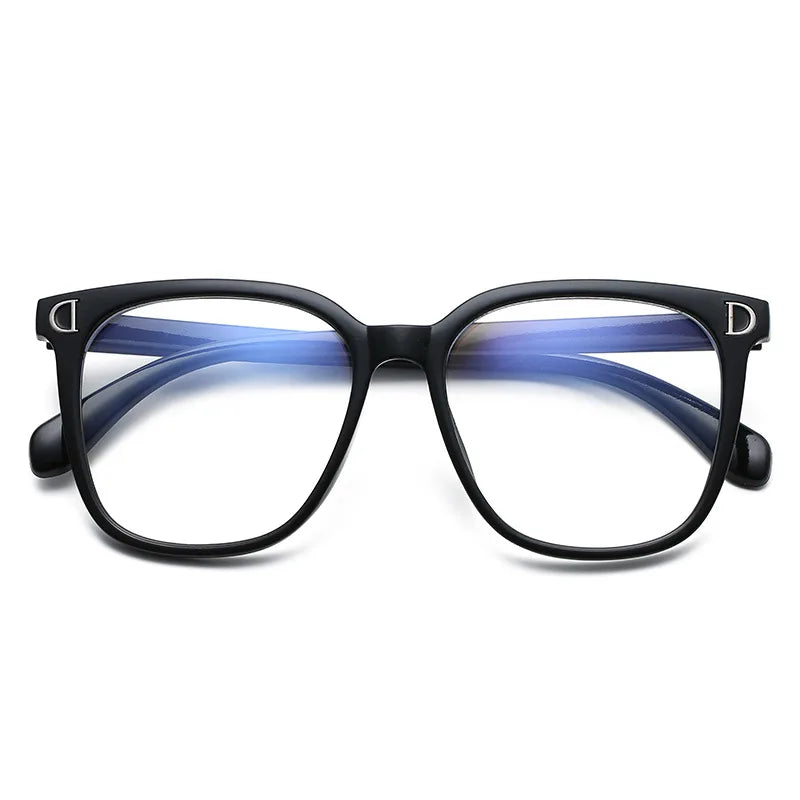 Oversized Square Myopia Glasses | Black, Pink & Clear Frames