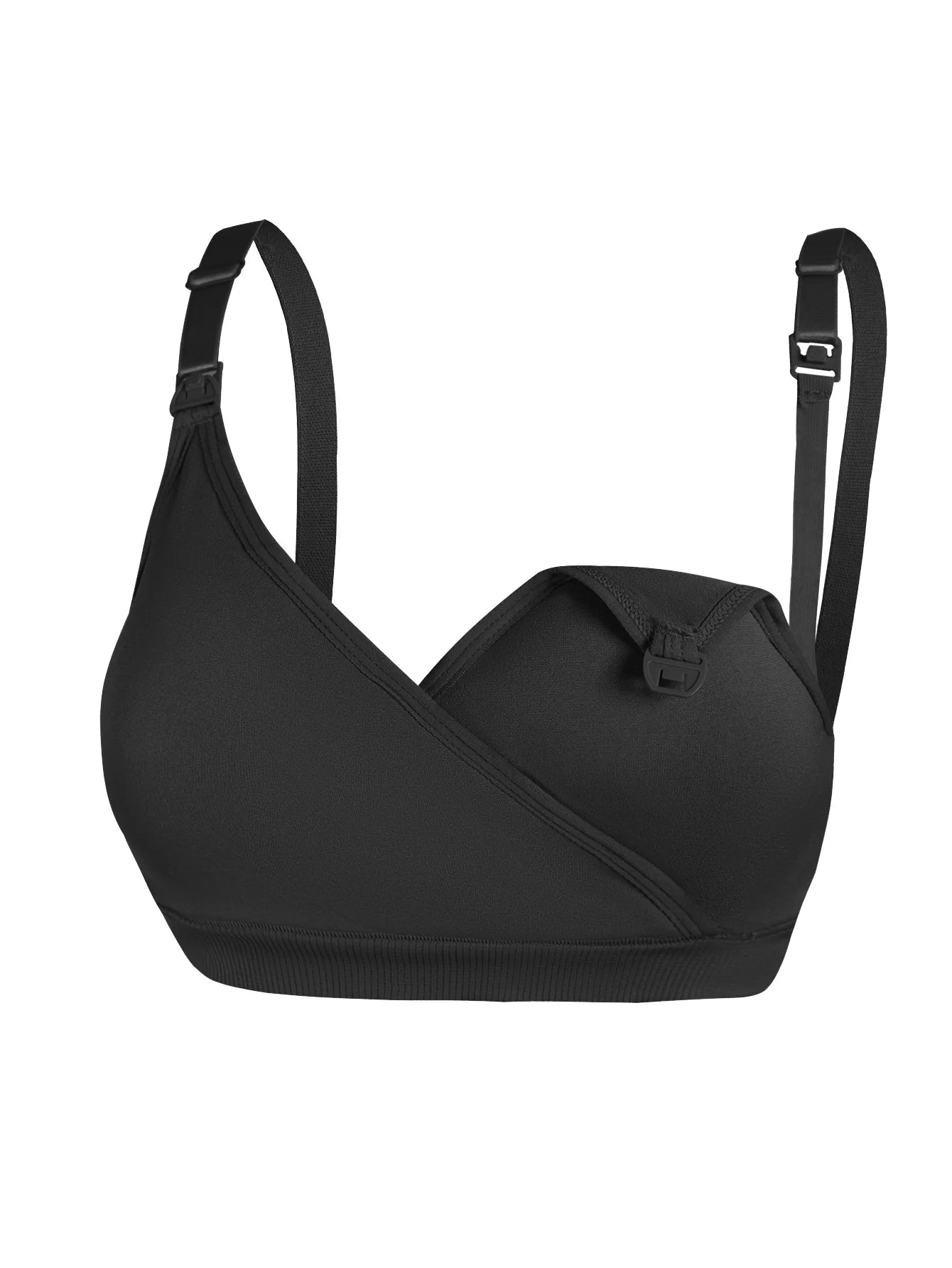 Wire-Free Maternity Nursing Bra Nylon Seamless Front Closure Breastfeeding Comfort Adjustable Support Soft Pregnancy Underwear