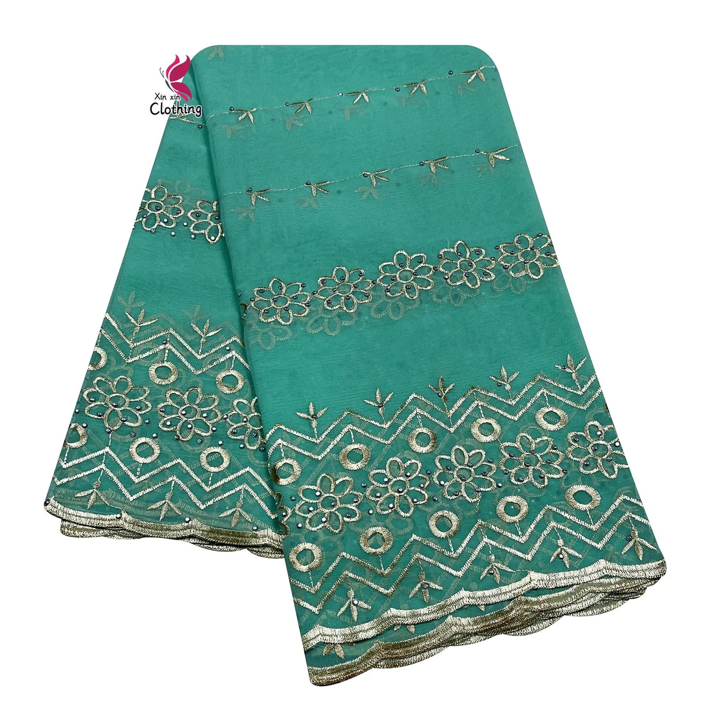 New High Quality Chiffon Women Scarves Diamonds Embroidery Soft Scarf African Women Hijab Muslim Dubai Ramadan Shawls Scarf