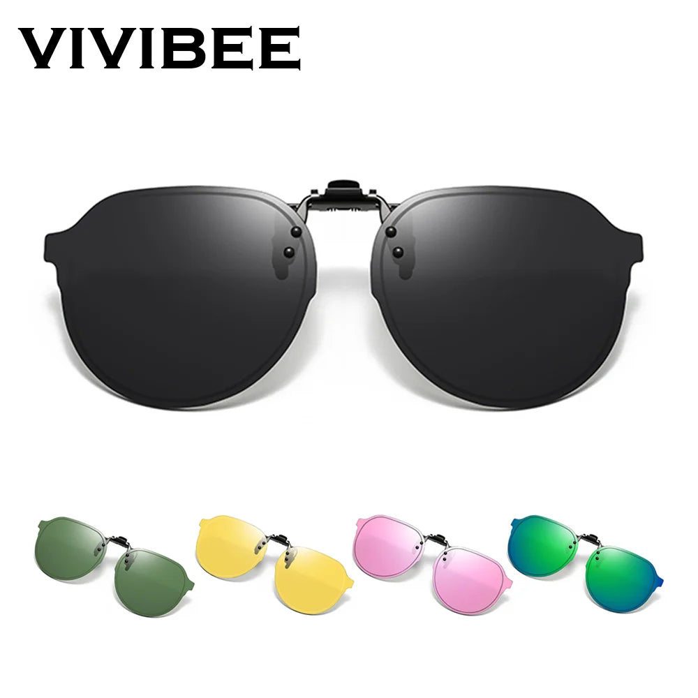 Flip-Up Clip-On Sunglasses | Colored Lens Options
