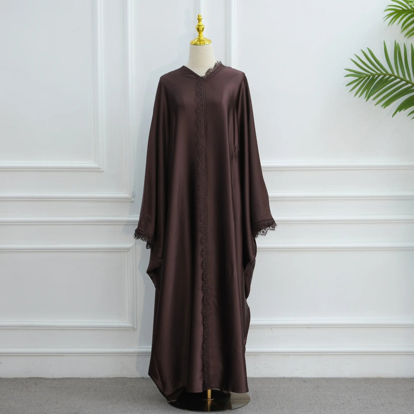 2026 New Luxury Dubai Abaya for Women V-Neck Loose Fit Long Sleeve Open Front Flowy Modest Dress Muslim Abaya with Free Shipping