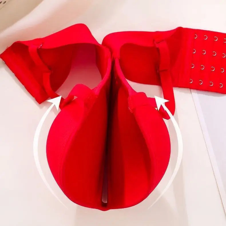 Women's 10CM Extreme Push Up Bra for AA/A Cup | Anti-Sagging Side-Smoothing Wireless Bra | Seamless Invisible T-Shirt Bra for Small Bust (32–38 / 70–85)