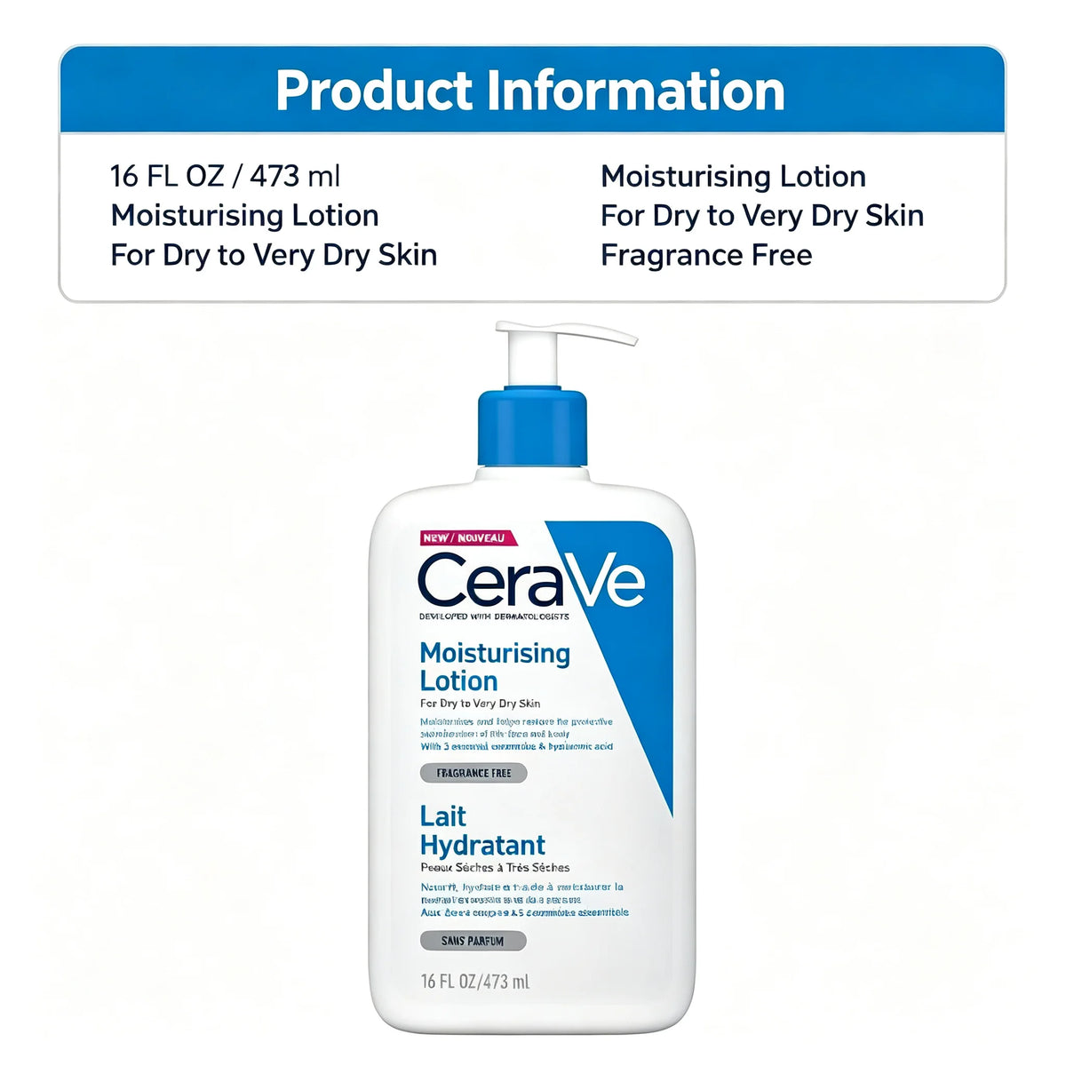 CeraVe Moisturizing Lotion for Face & Body – 473ml