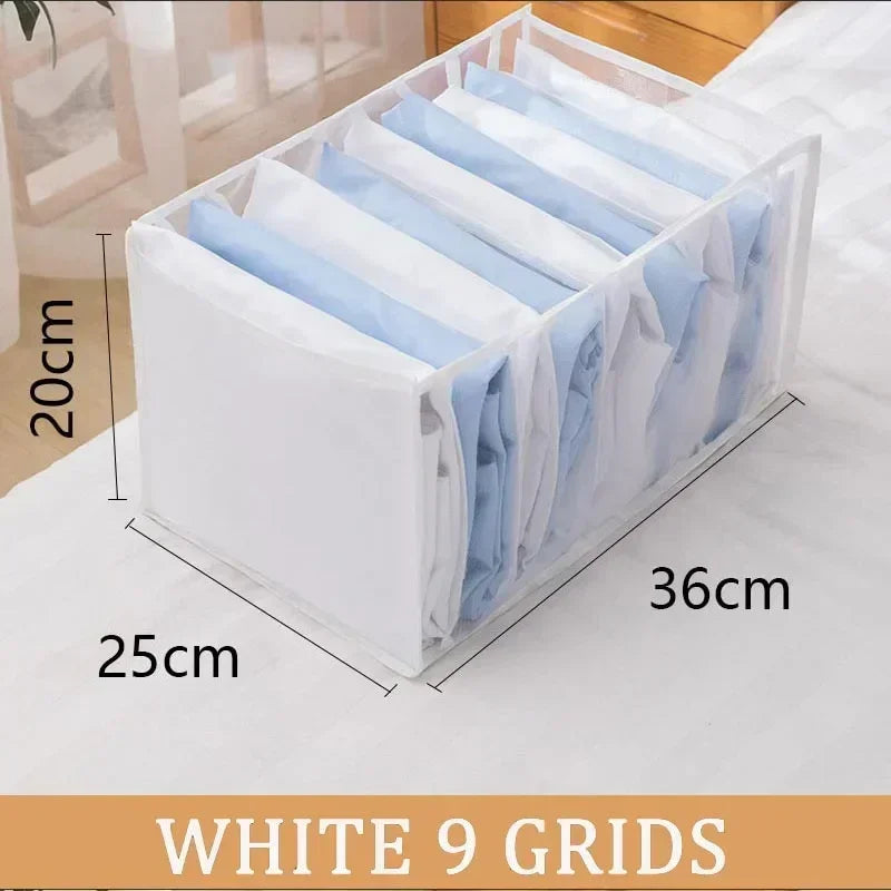 Clothes Organizer for Socks Home Separated Underwear Storage Box Bra Organizing Breathable Mesh Bag Foldable Laundry Basket