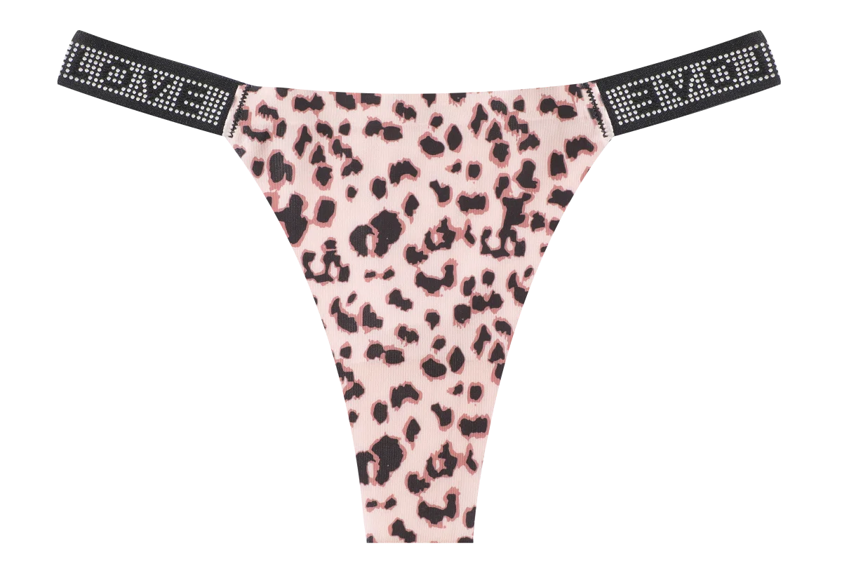 Rhinestone Letter Diamond G-String Thong – Shiny Low-Rise Sexy Underwear for Women (S–XL, 14 Styles)