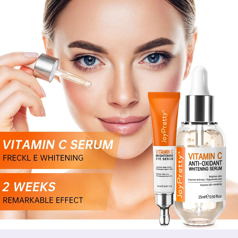 Vitamin C Brightening Skincare Set – Dark Spot Removal, Whitening & Deep Hydration