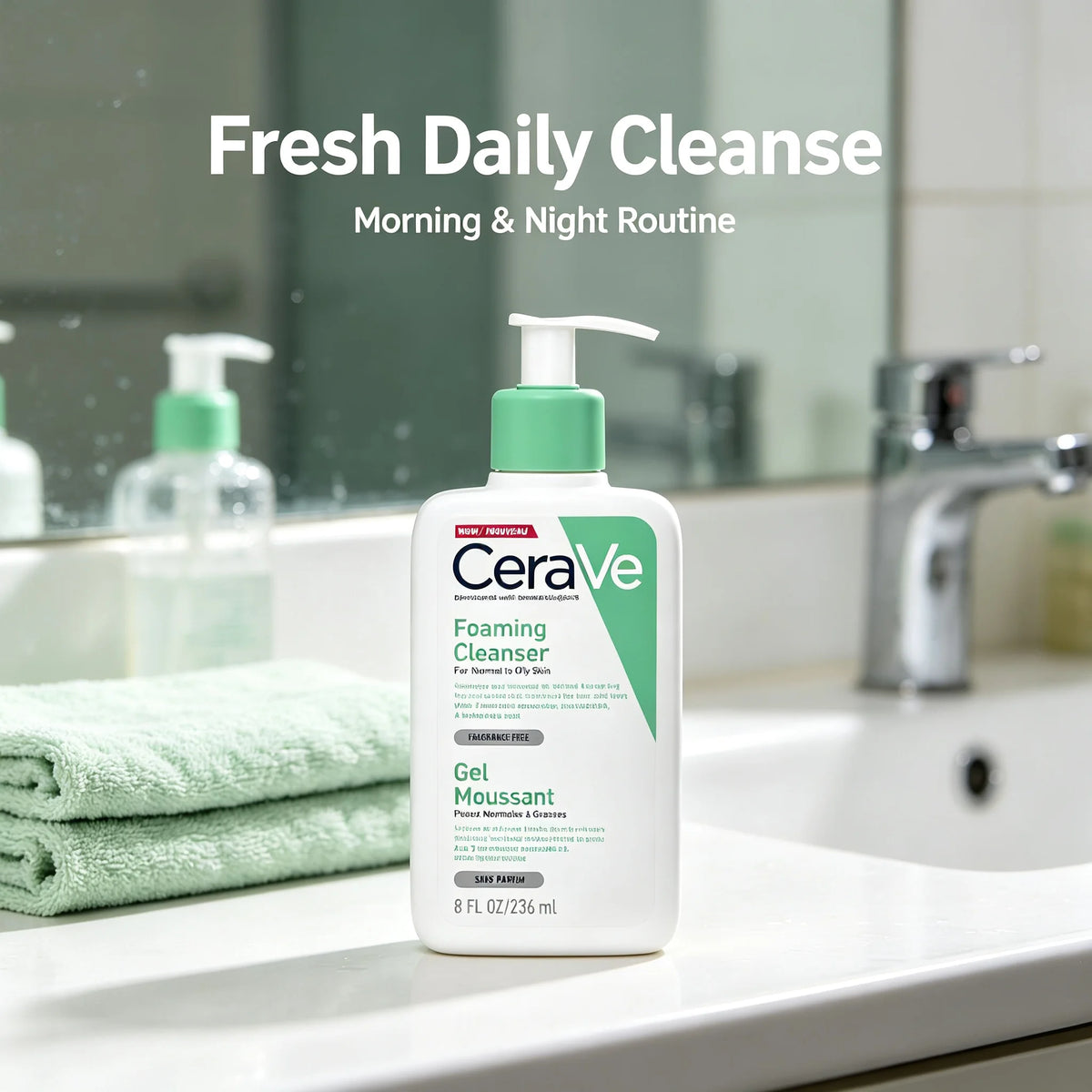 CeraVe Foaming Cleanser for Normal to Oily Skin – 236ml