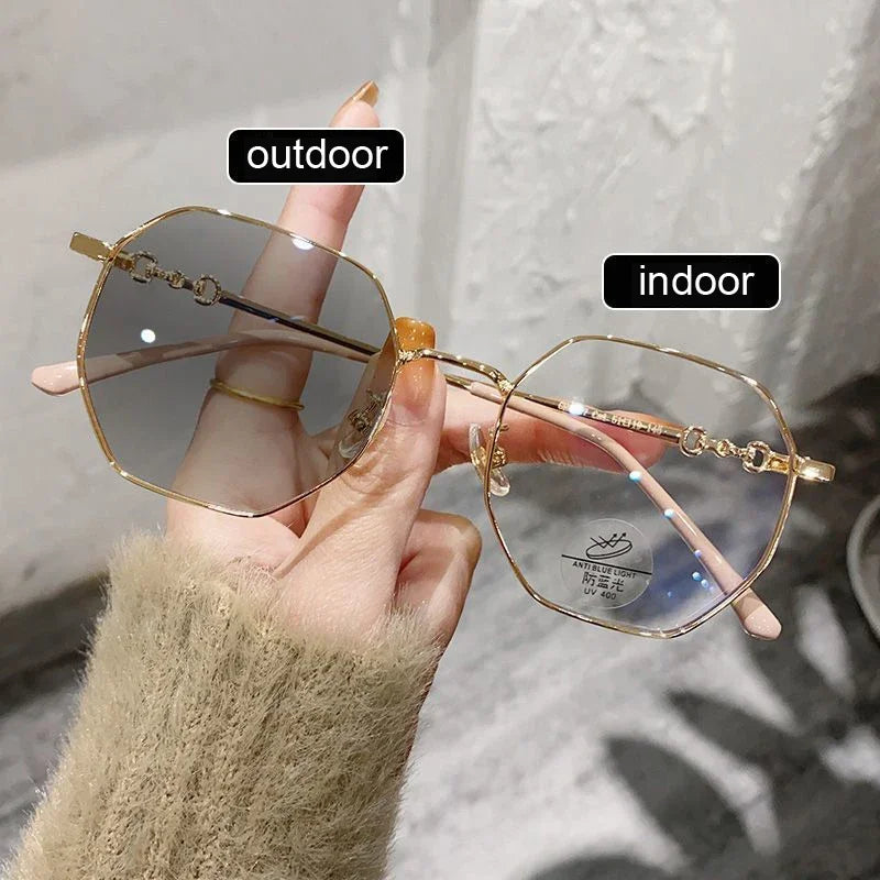 Photochromic Myopia Glasses | Rose Gold, Silver, Gold & Black