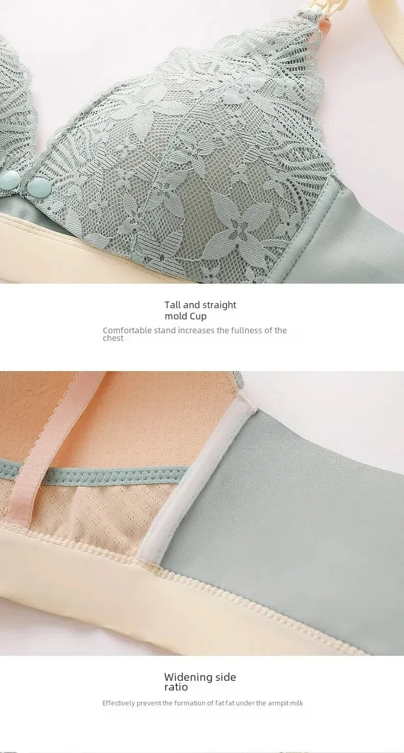 Wire-free Thin Breastfeeding Bra Comfortable Gathered Pregnancy Postpartum Breastfeeding Front Opening Pregnant Women Chest Wrap