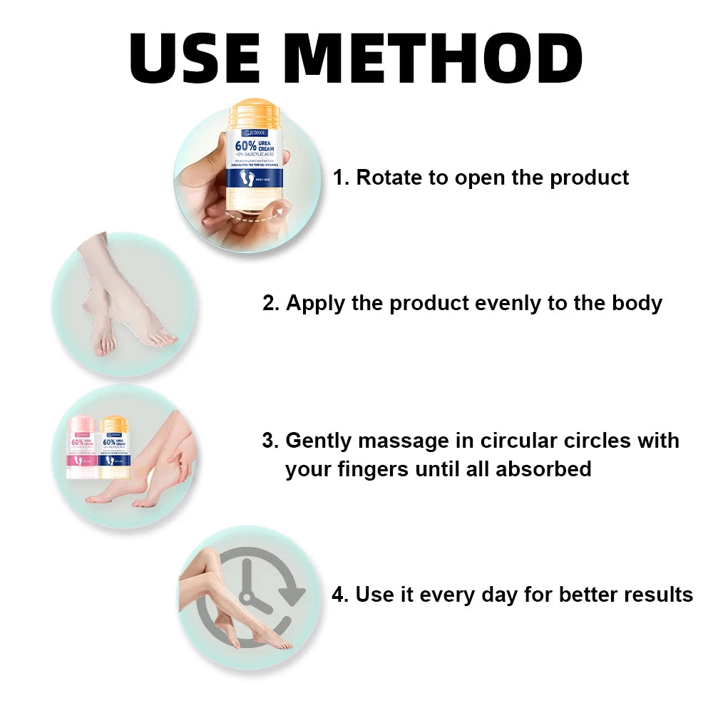 60% Urea Hand & Foot Cream Stick – Powerful Repair, Deep Hydration & Non-Greasy Formula