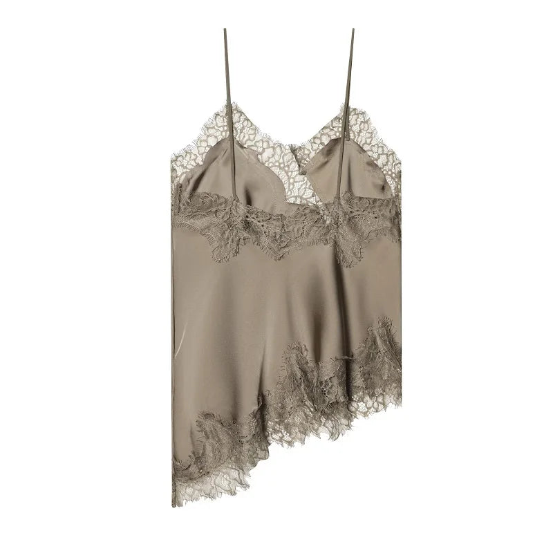 MUJER Black Lace Tops for Women Camisole Sexy Backless Tops Woman 2025 Summer Sleeveless Women's Tops Straps Beach Top Female