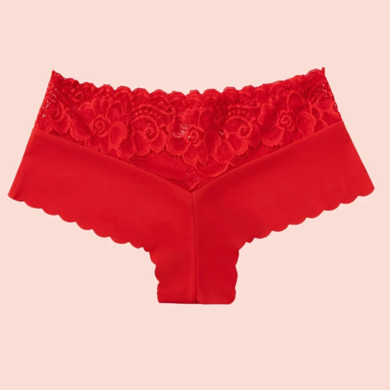 Leopard Print Lace Boyshorts Panty | Soft Breathable Mid-Rise Underwear | Sexy Women's Lingerie
