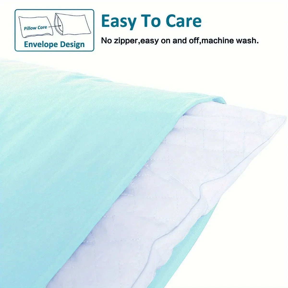 4-Pack Microfiber Pillowcases with Envelope Closure