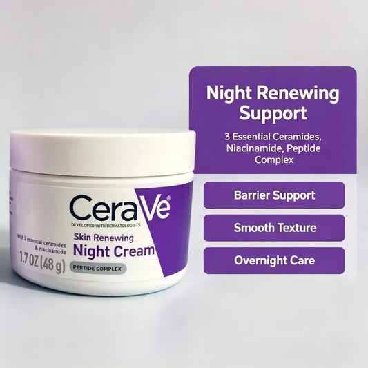 CeraVe Skin Renewing Night Cream – Overnight Face Moisturizer