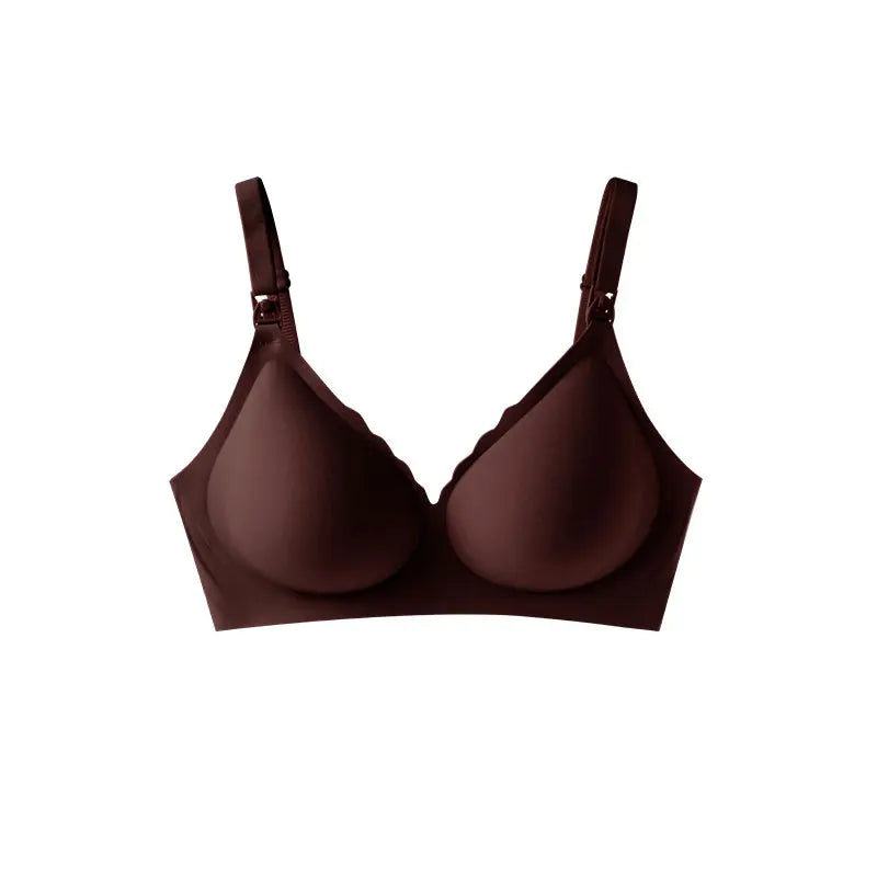 Women's Front Open Nursing Bra – Seamless Laser Cut Wire-Free Maternity Breastfeeding Bra | 9 Colors