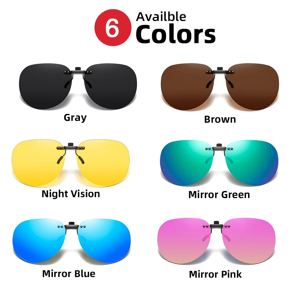 Oval Clip-On Sunglasses | 7 Lens Options