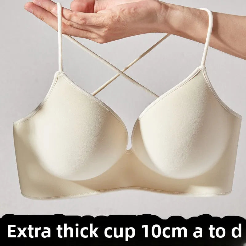Women's Wireless Push Up Bra – Seamless No Side Fat, Invisible Back