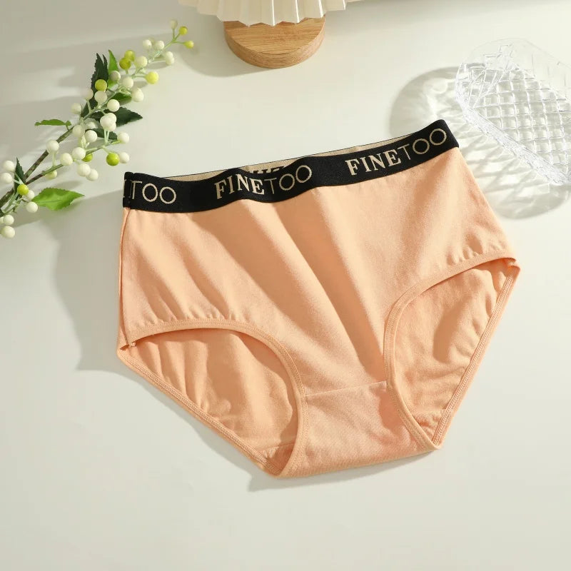 6-Pack Seamless Cotton Brief Panties – Breathable Low-Rise Underwear for Women (S–2XL, 10 Color Sets)