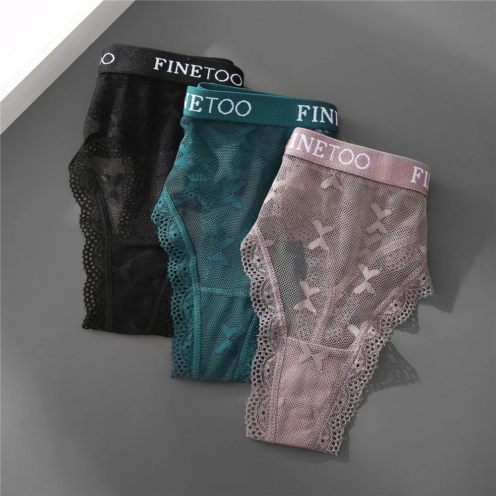 Women's Floral Lace G-String Thongs – 4-Piece Set | Butterfly T-Back Sexy Underwear (S–XL)